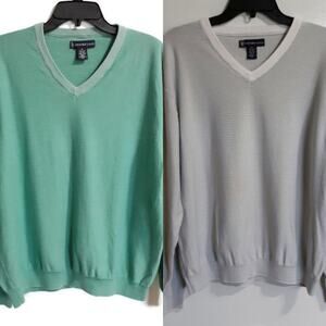 Two Oxford Golf long sleeve cotton sweaters sz XL